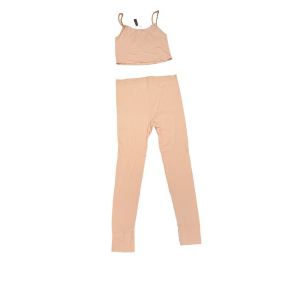 READ* Skims Sleep Set XL Tank Top & 2X leggings quartz pink logo pajama lounge - Picture 3 of 10